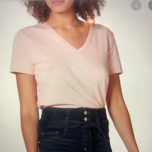 Veronica Beard 100% Cotton Cindy Tee - Light Pink